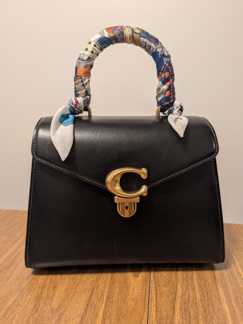 Coach Sammy Top-Handle Bag with Brass Hardware